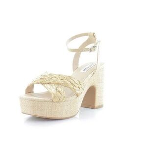 Steve Madden Natural Raffia Heels